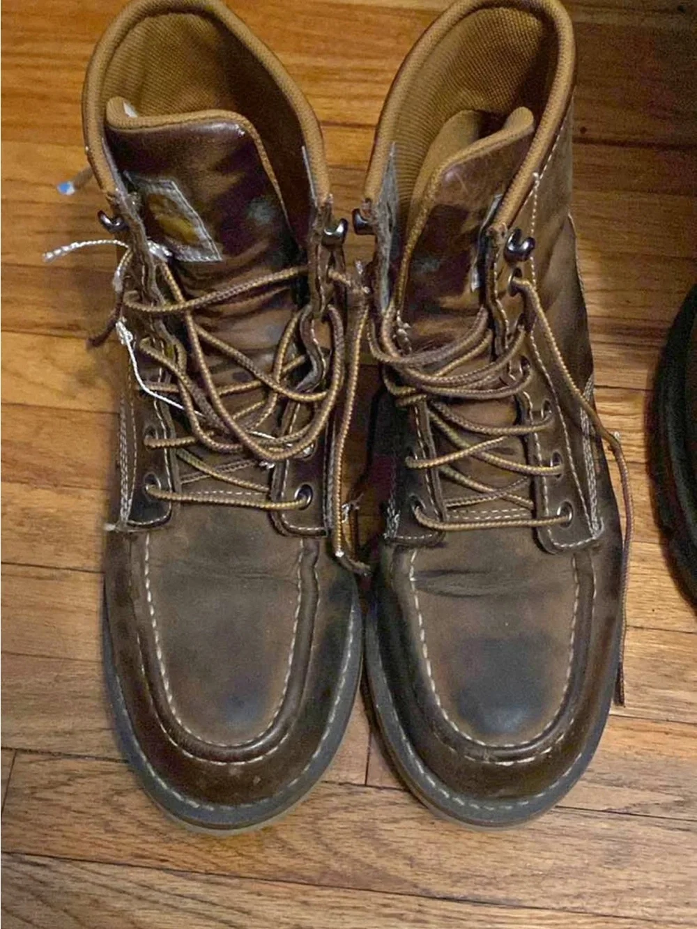 Carhartt Steel Toe Brown Leather Lace-Up Work Boots